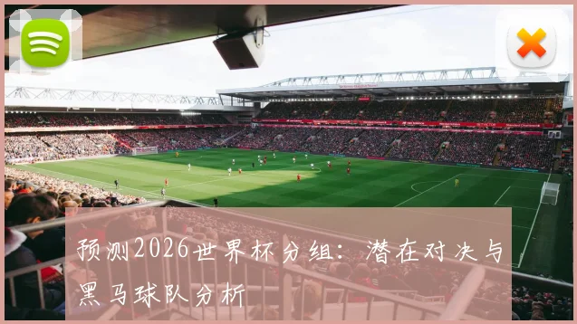 预测2026世界杯分组:潜在对决与黑马球队分析